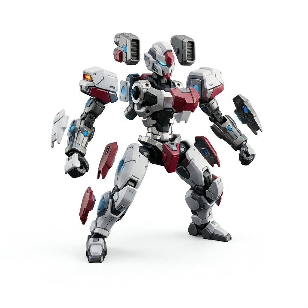 FaheBam™ Modular Magnetic Mecha Action Figure - 15cm Build-Your-Own Robot Toy Kit, Innovative Click-Lock System, Tool-Free STEM Building Set for Kids & Collectors